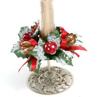1 Snow holly candle ring