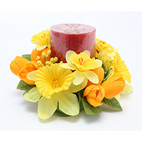 3 DAFFODLS CANDLE RING